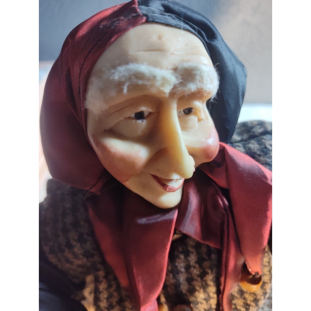 Vintage K&K Interiors Inc Primitive Folk Art Old‎ Man Jester Playing Accordion